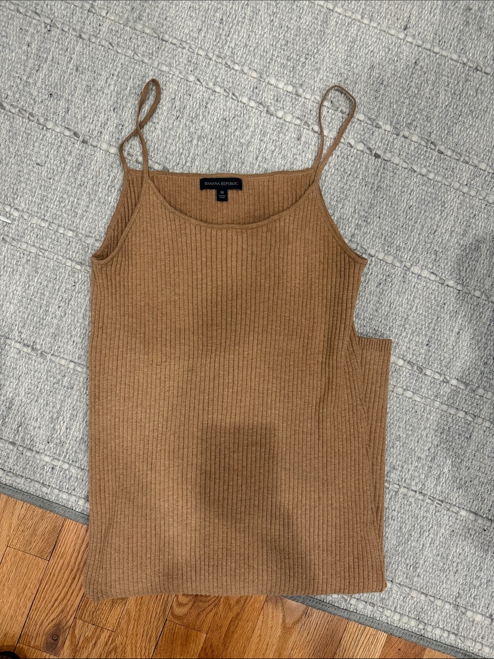 Banana Republic Ribbed Camel-Colored Slim dress